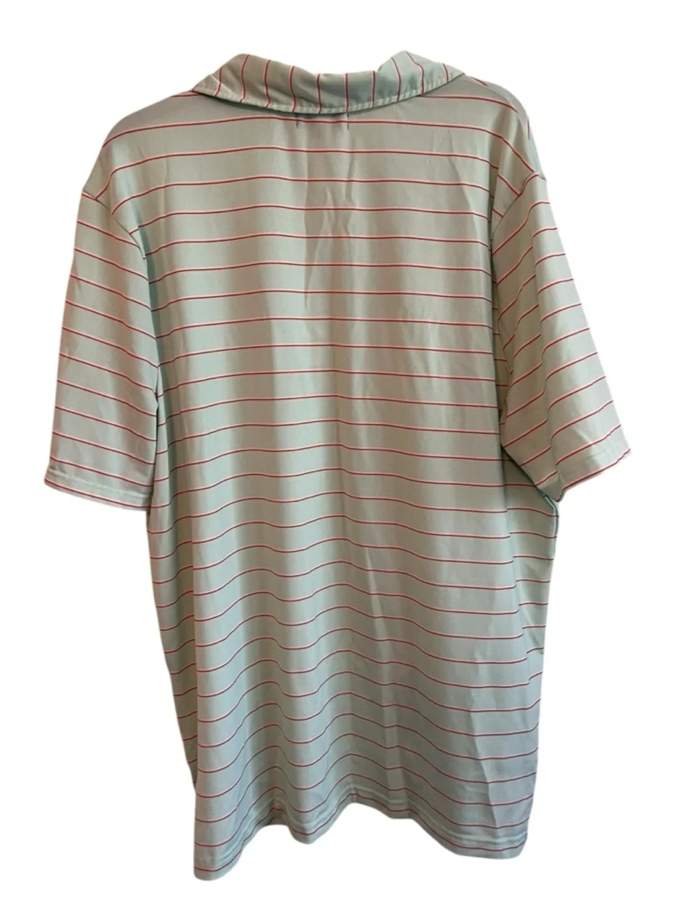 Over Under XXL Performance Polo Shirt Mint Green Red Stripe Golf Casual Men’s